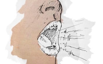 sketch of the mouth with movement lines - Voiceinministry.uk